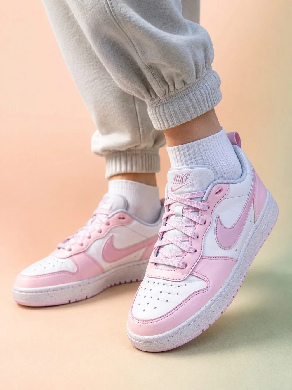 Nike Court Borough Low Recraft GS White Pink DV5456-105 Youth 3.5Y Shoes